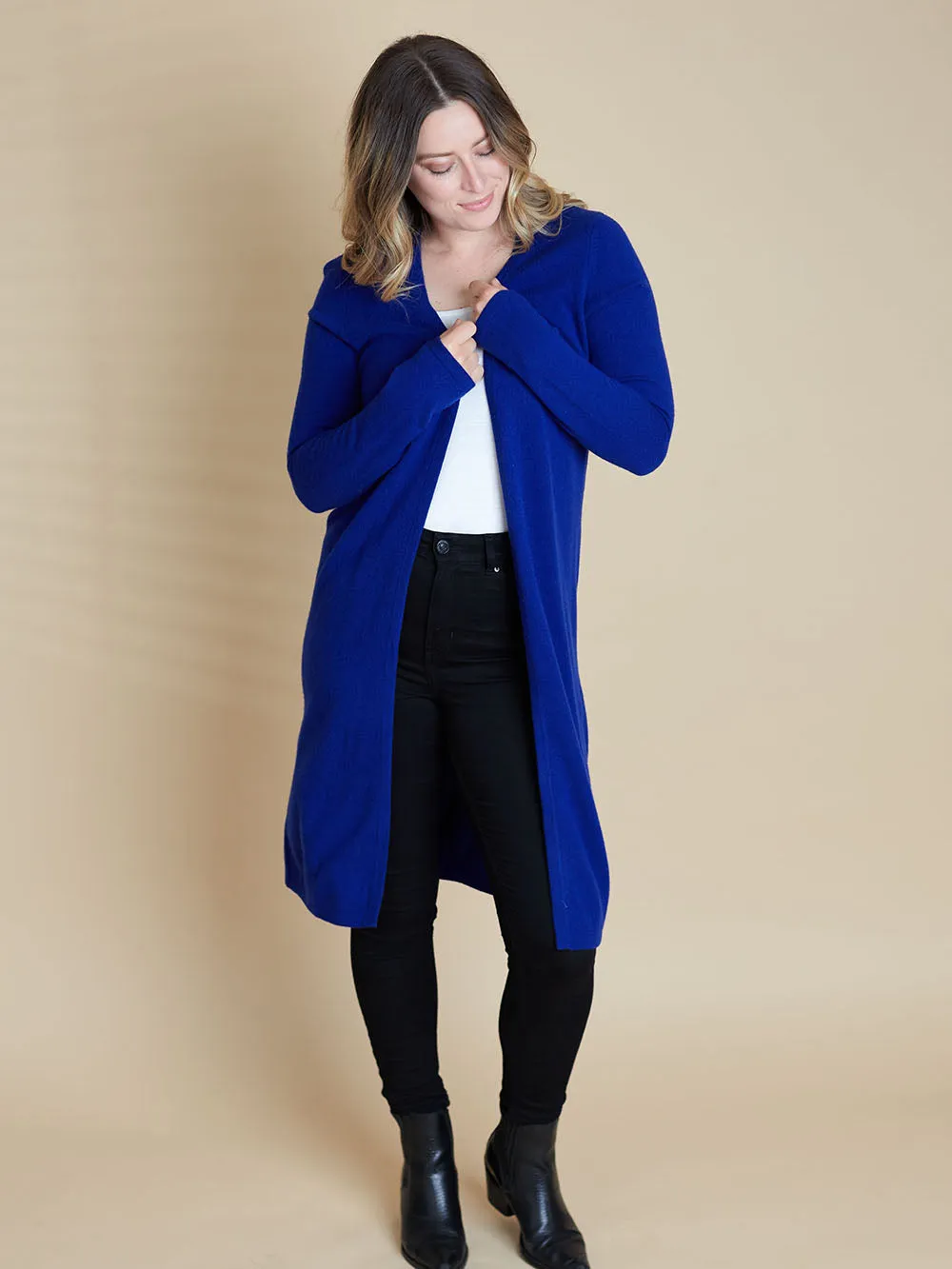 100% Mongolian Cashmere Long Cardigan