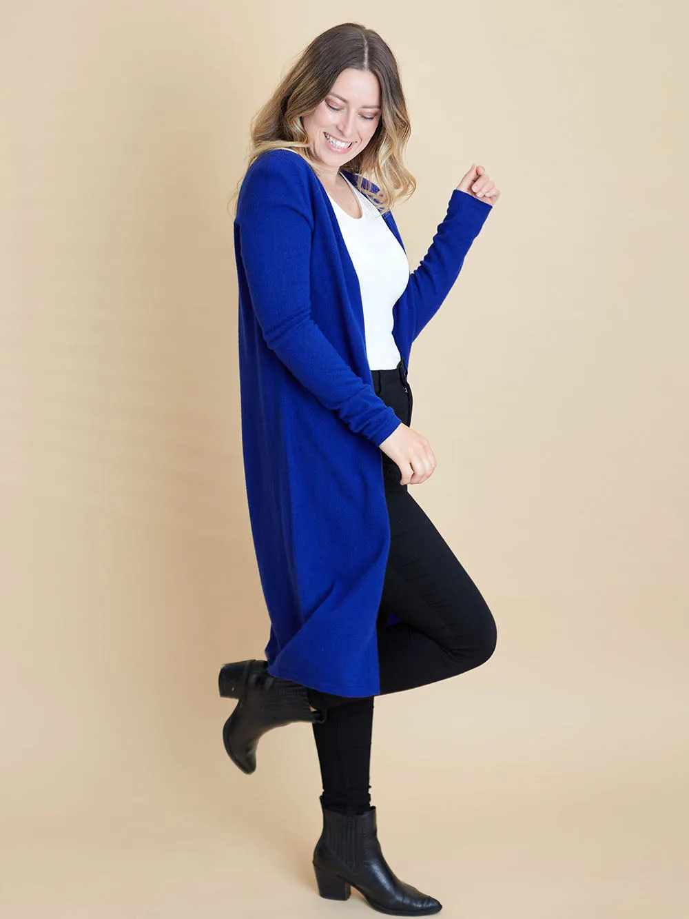 100% Mongolian Cashmere Long Cardigan