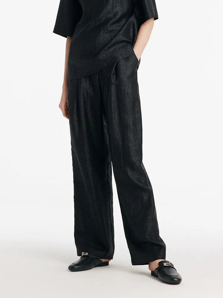 18 Momme Xiang Yun Silk Straight Women Pants