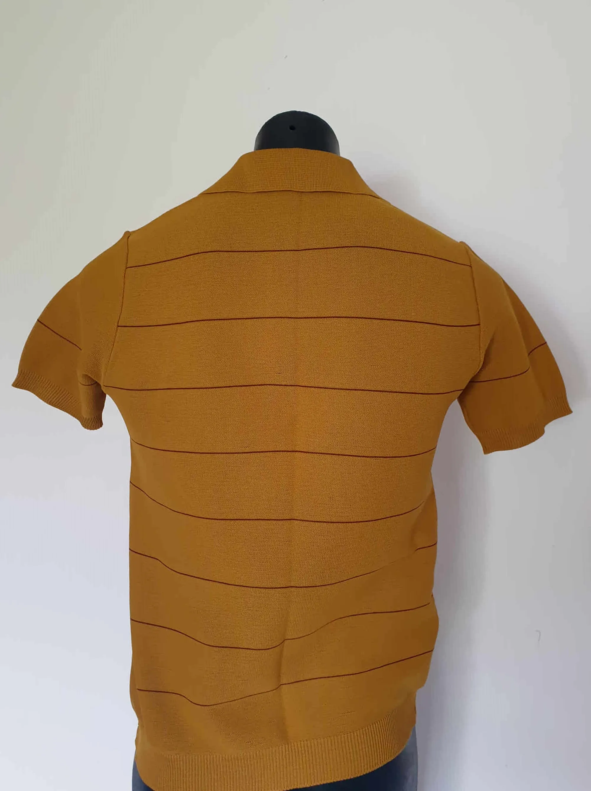 1970s Tan Bowling Shirt by Rover - M