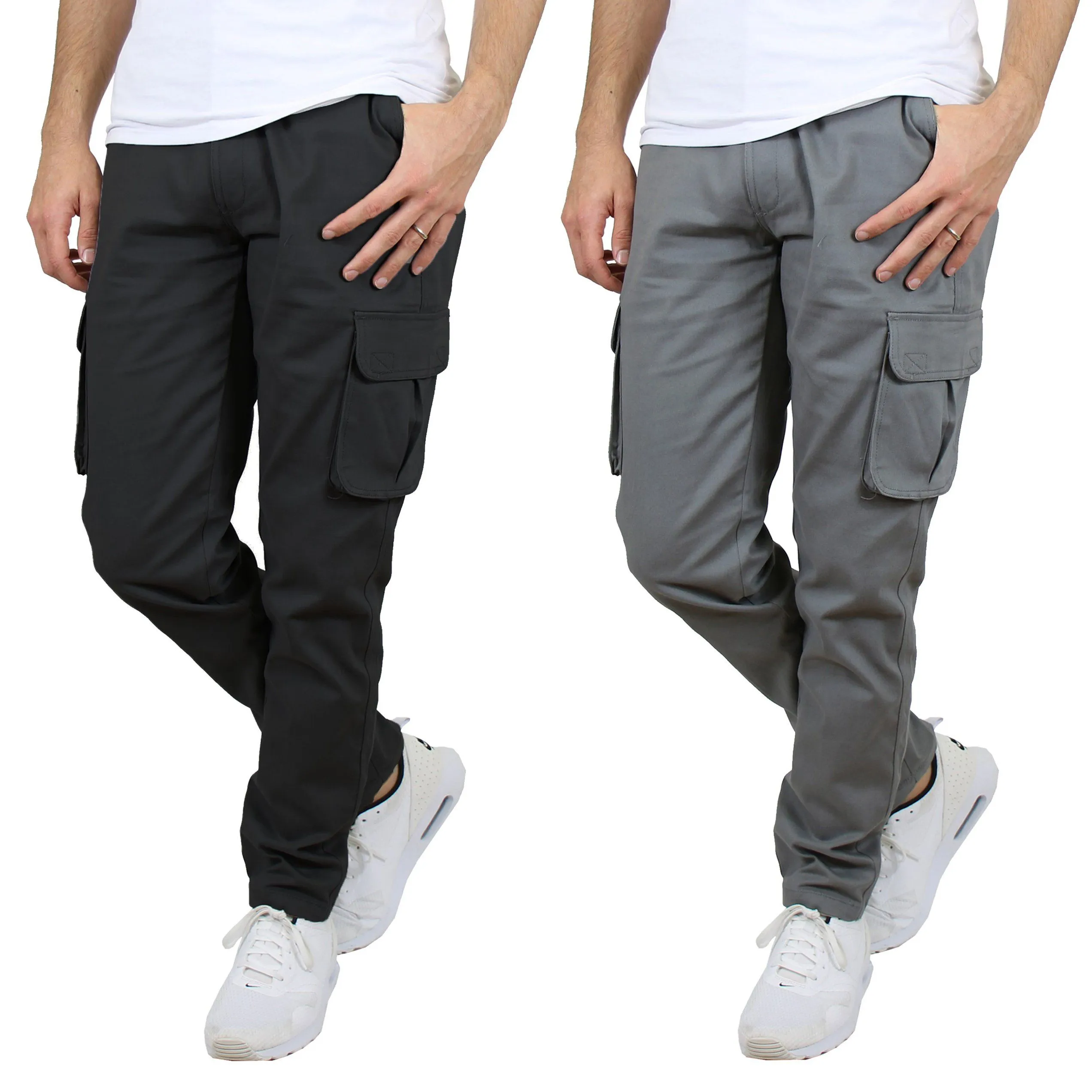 2-Pack: Men's Cotton Flex Stretch Cargo Pants