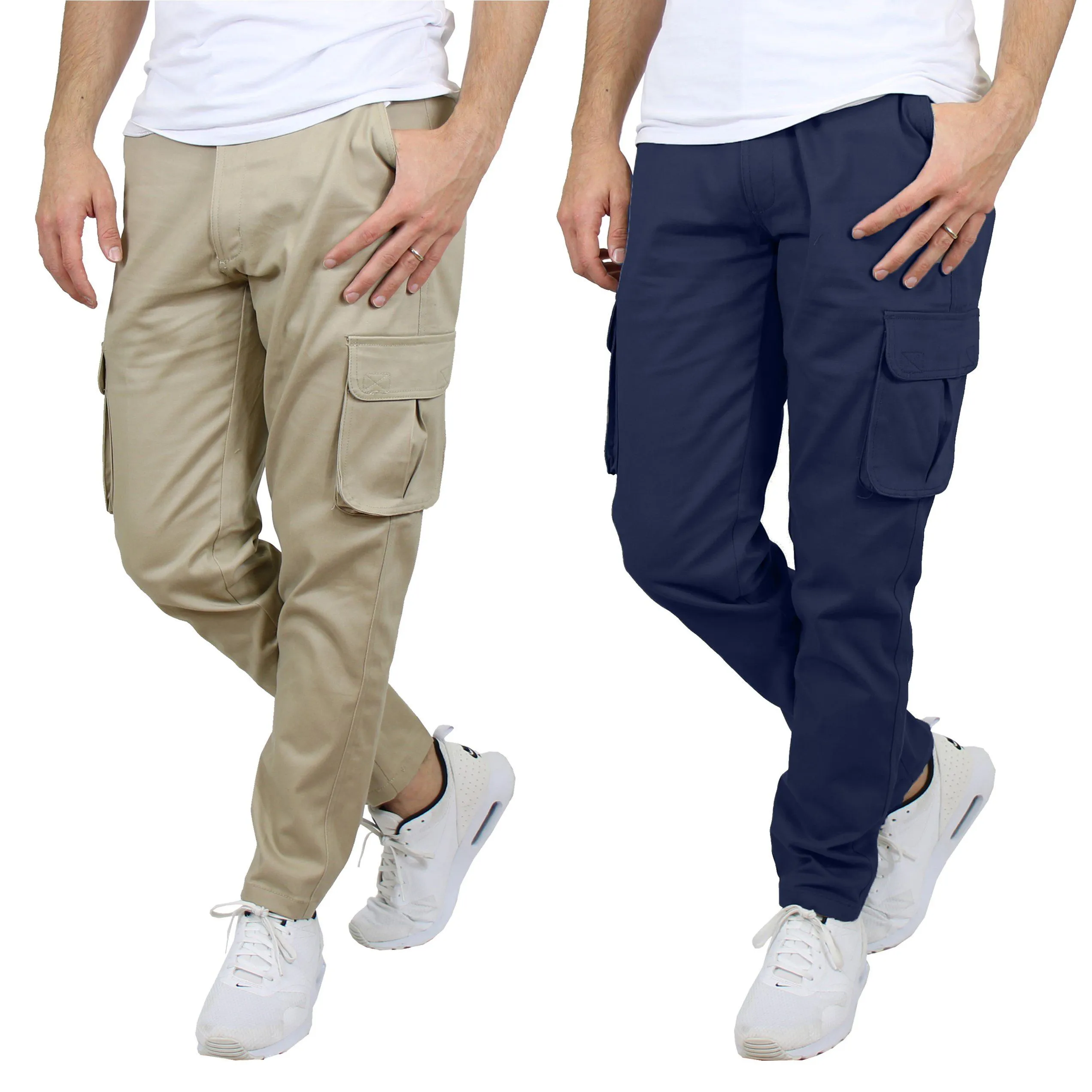 2-Pack: Men's Cotton Flex Stretch Cargo Pants