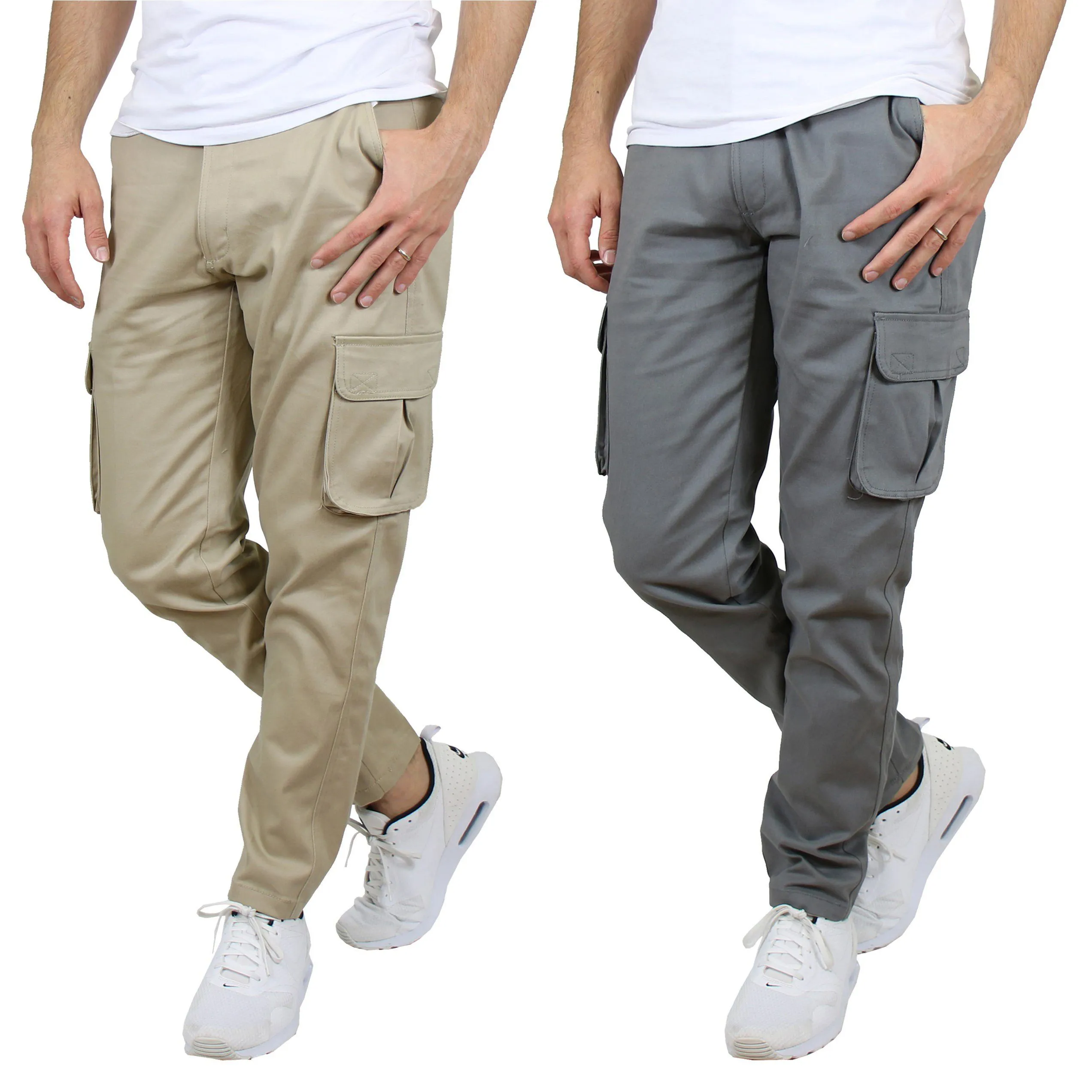 2-Pack: Men's Cotton Flex Stretch Cargo Pants