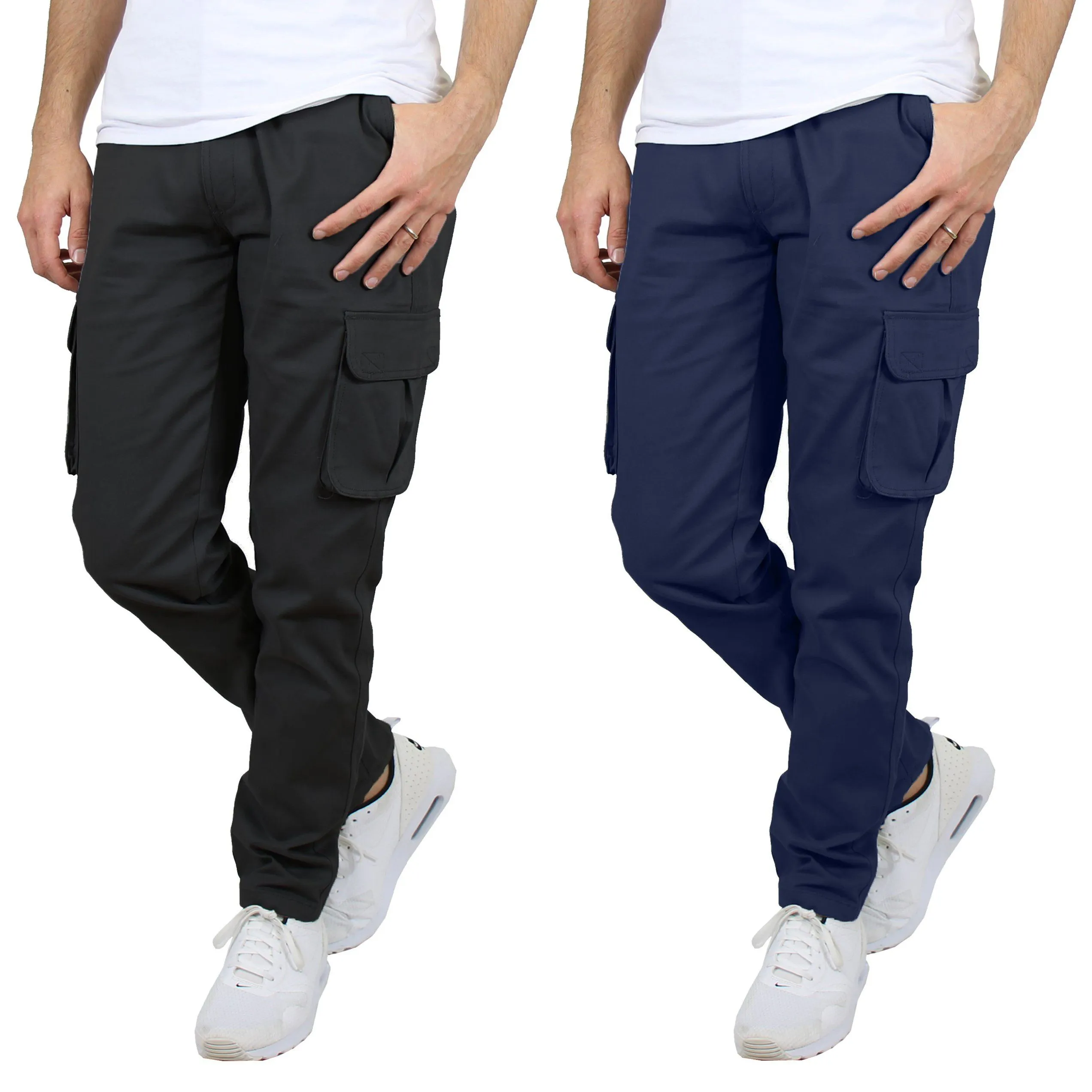 2-Pack: Men's Cotton Flex Stretch Cargo Pants