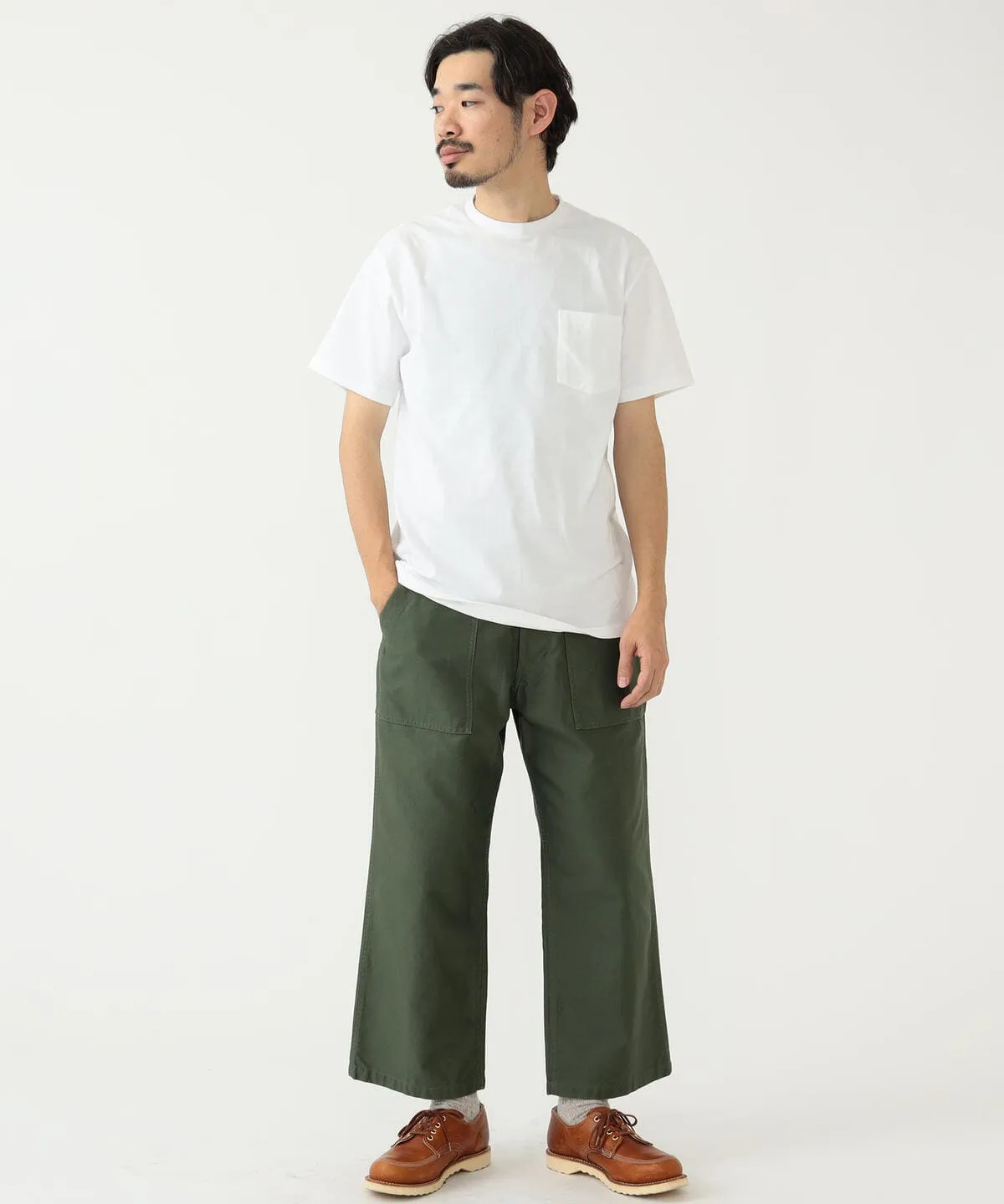 2 Packet Pocket Tee- White