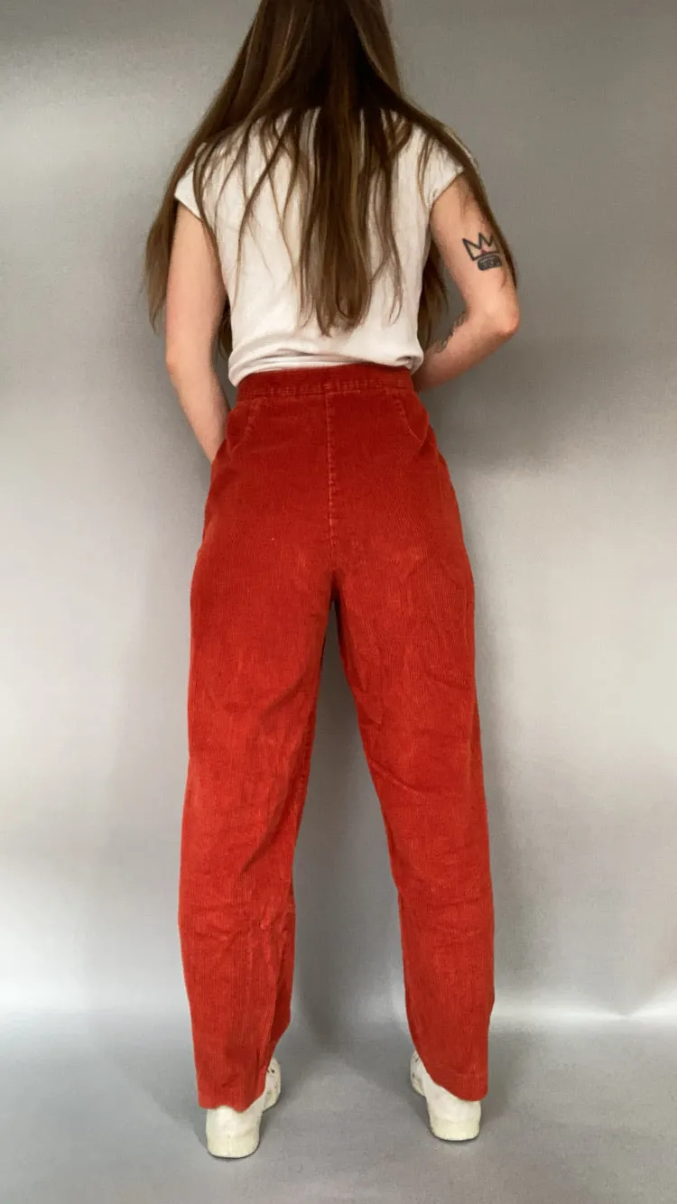 90s Rust Corduroy Pants - 30