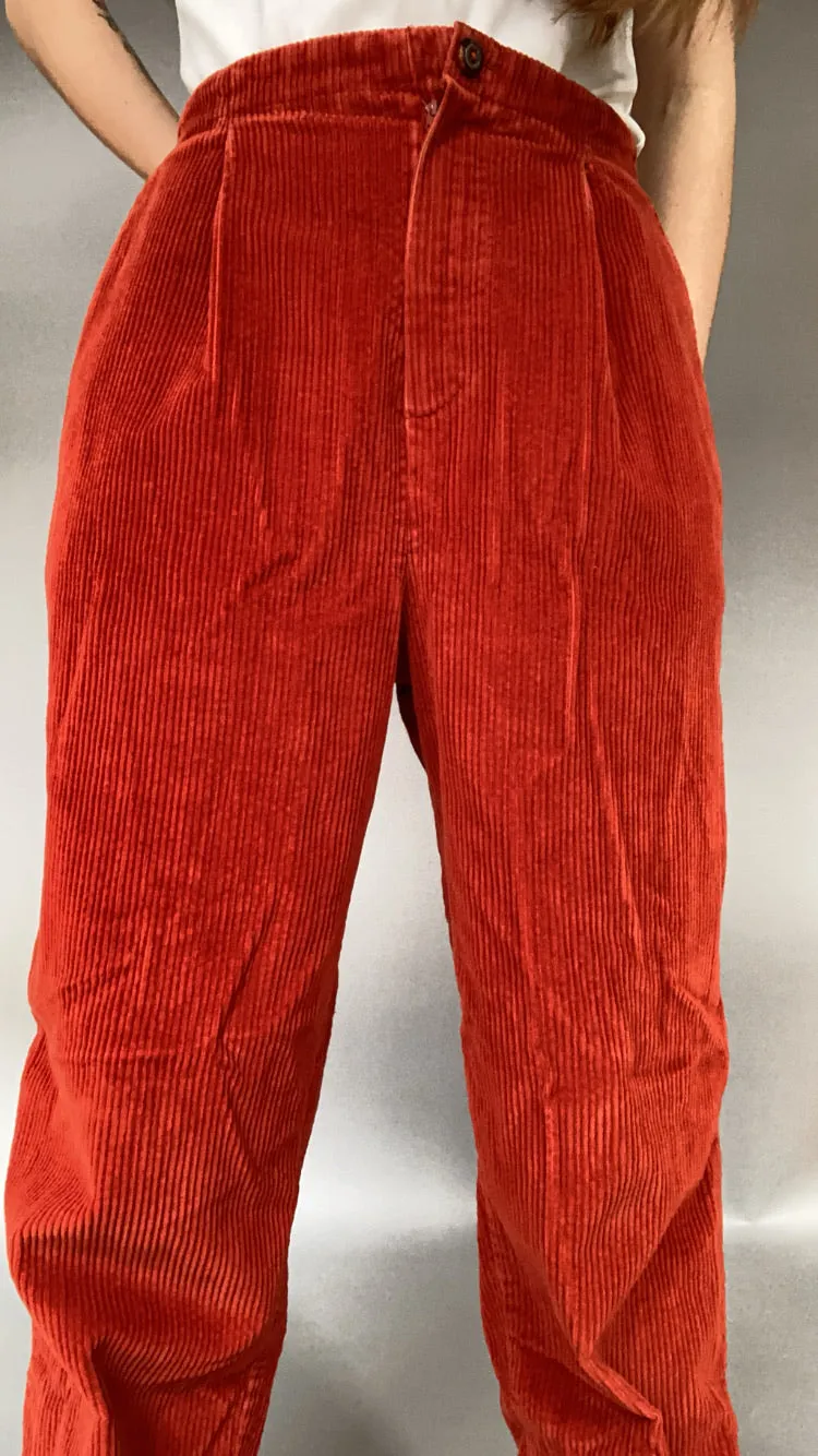 90s Rust Corduroy Pants - 30