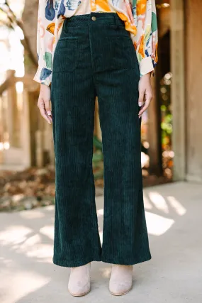 All Over It Hunter Green Corduroy Pants