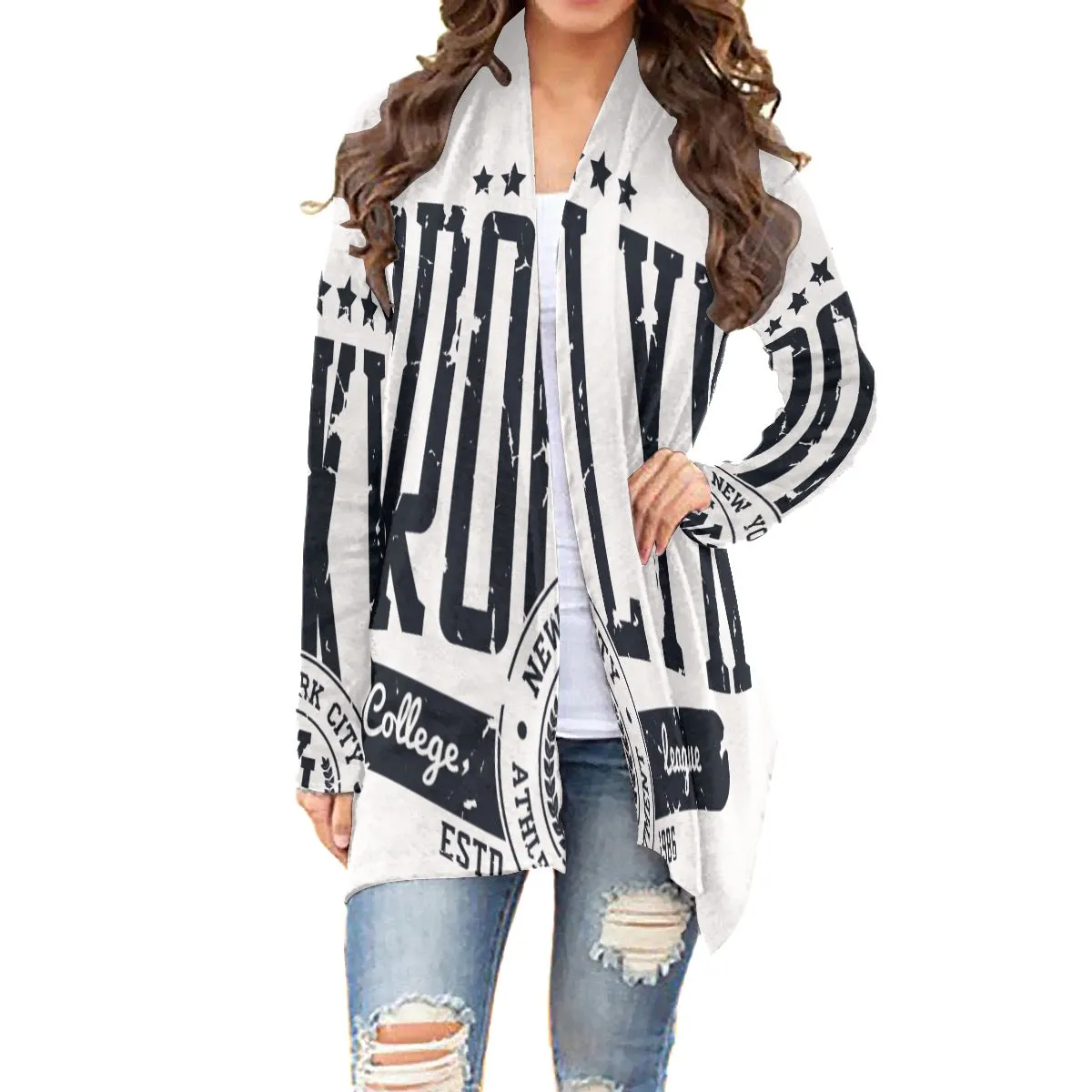 All-Over Print Women's Cardigan With Long Sleeve29 New York City print