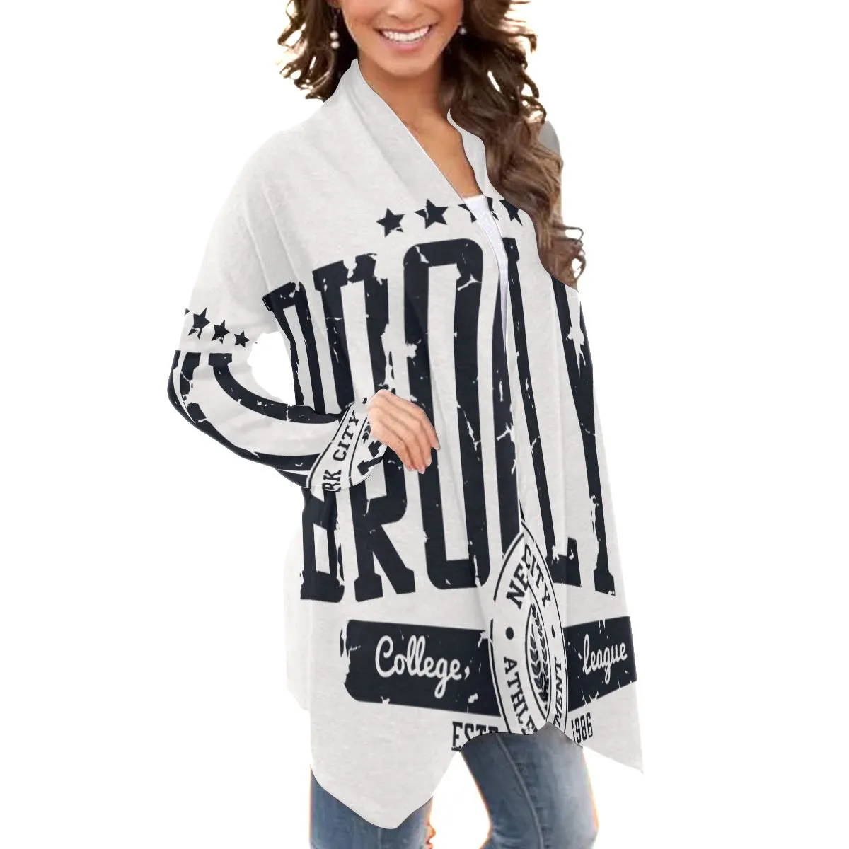 All-Over Print Women's Cardigan With Long Sleeve29 New York City print