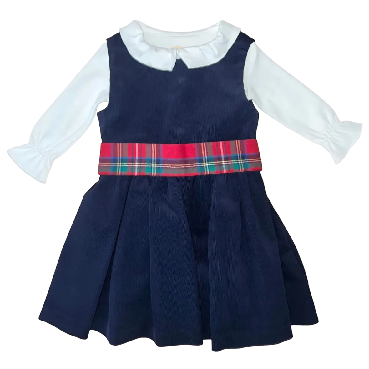 Anna Twirl Dress- Bulls Bay Blue Corduroy