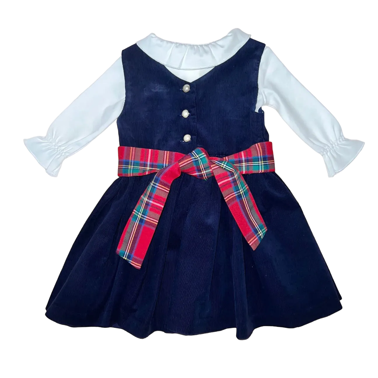 Anna Twirl Dress- Bulls Bay Blue Corduroy