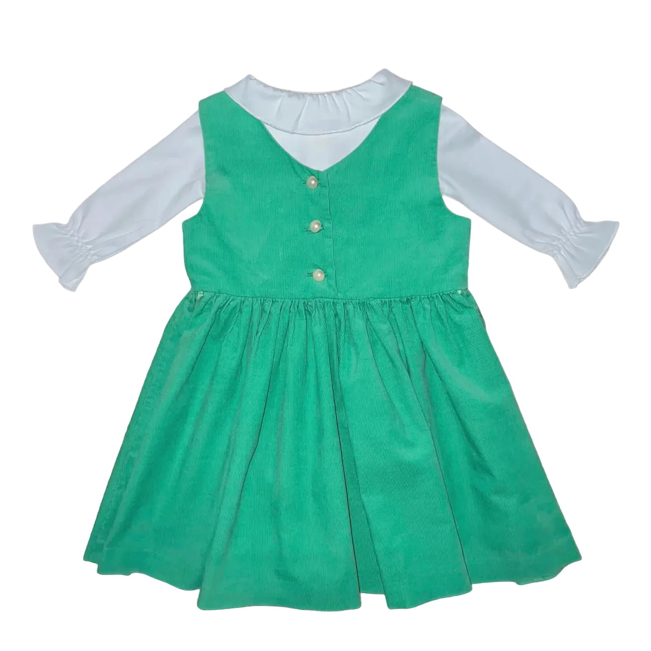 Anna Twirl Dress- Seagrass Green Corduroy