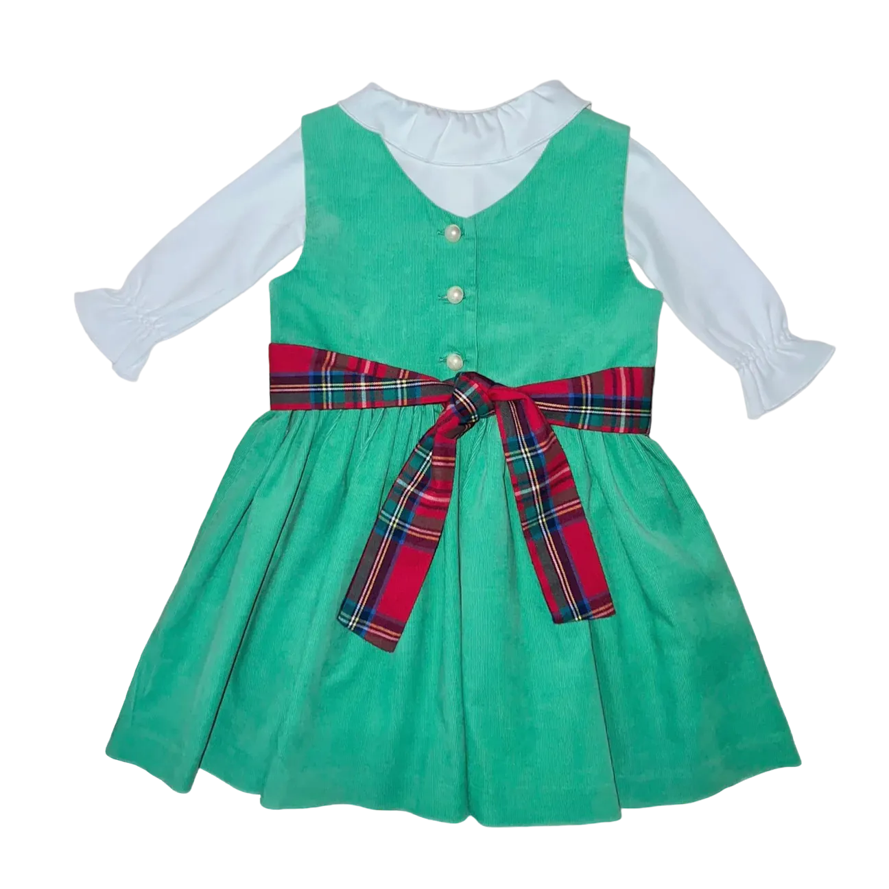 Anna Twirl Dress- Seagrass Green Corduroy