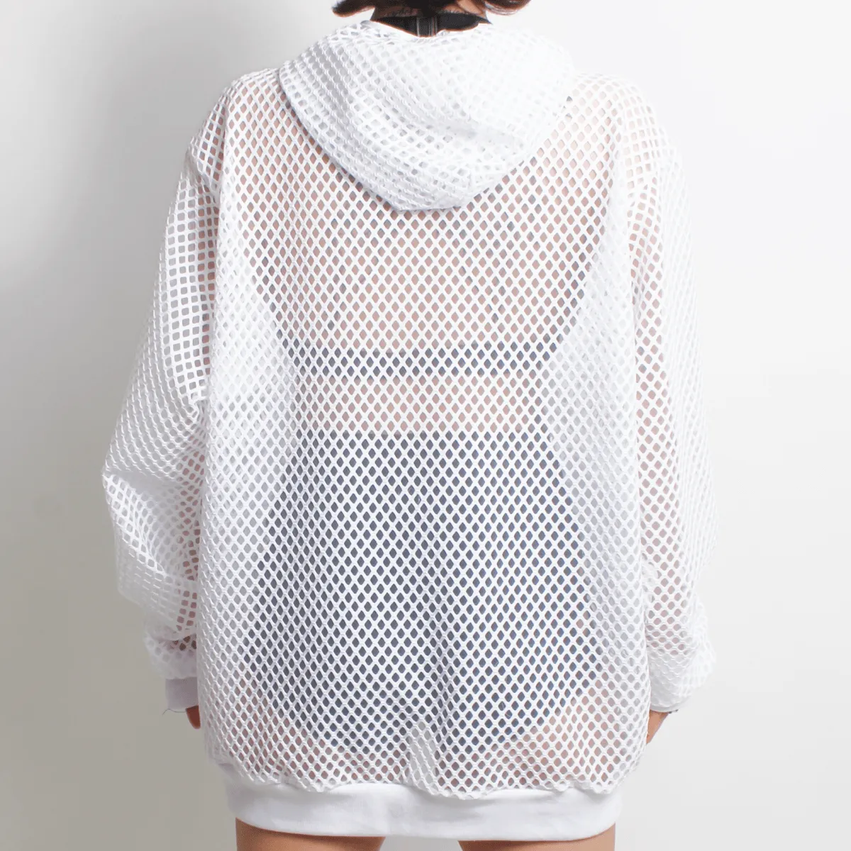 ASTROMESH BALACLAVA HOODIE UNISEX WHITE / BLACK