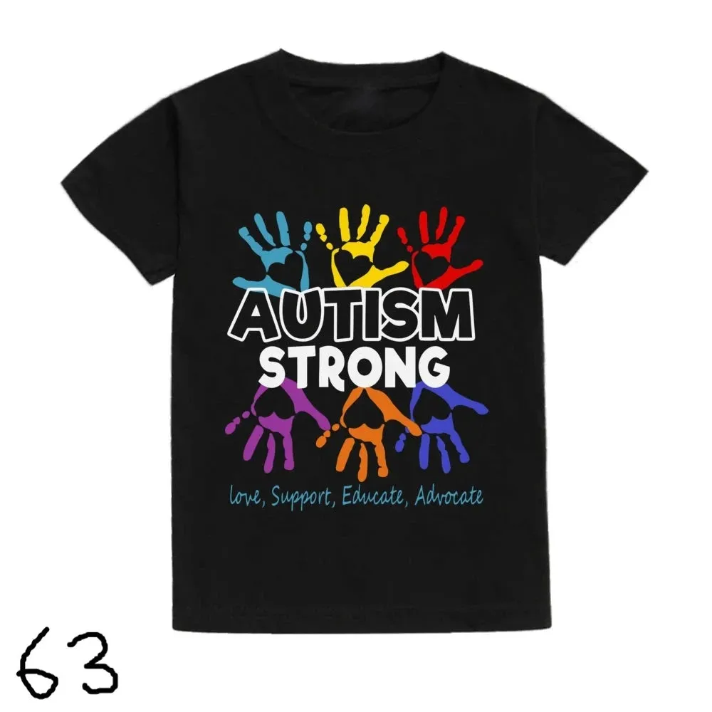 Autism Awareness Day Kids Tshirt You'll Never Walk Alone