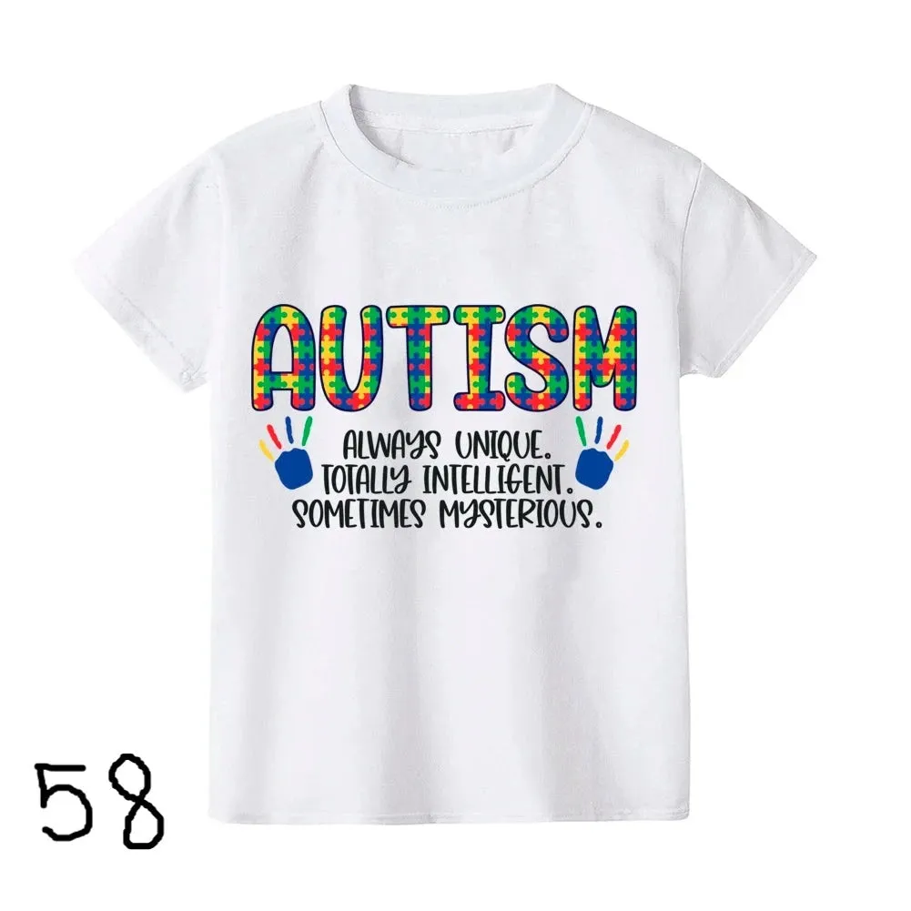 Autism Awareness Day Kids Tshirt You'll Never Walk Alone