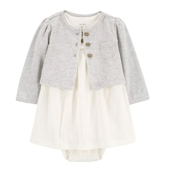 Baby Girls' 2-Piece Dress and Cardigan Set 1R195610-020