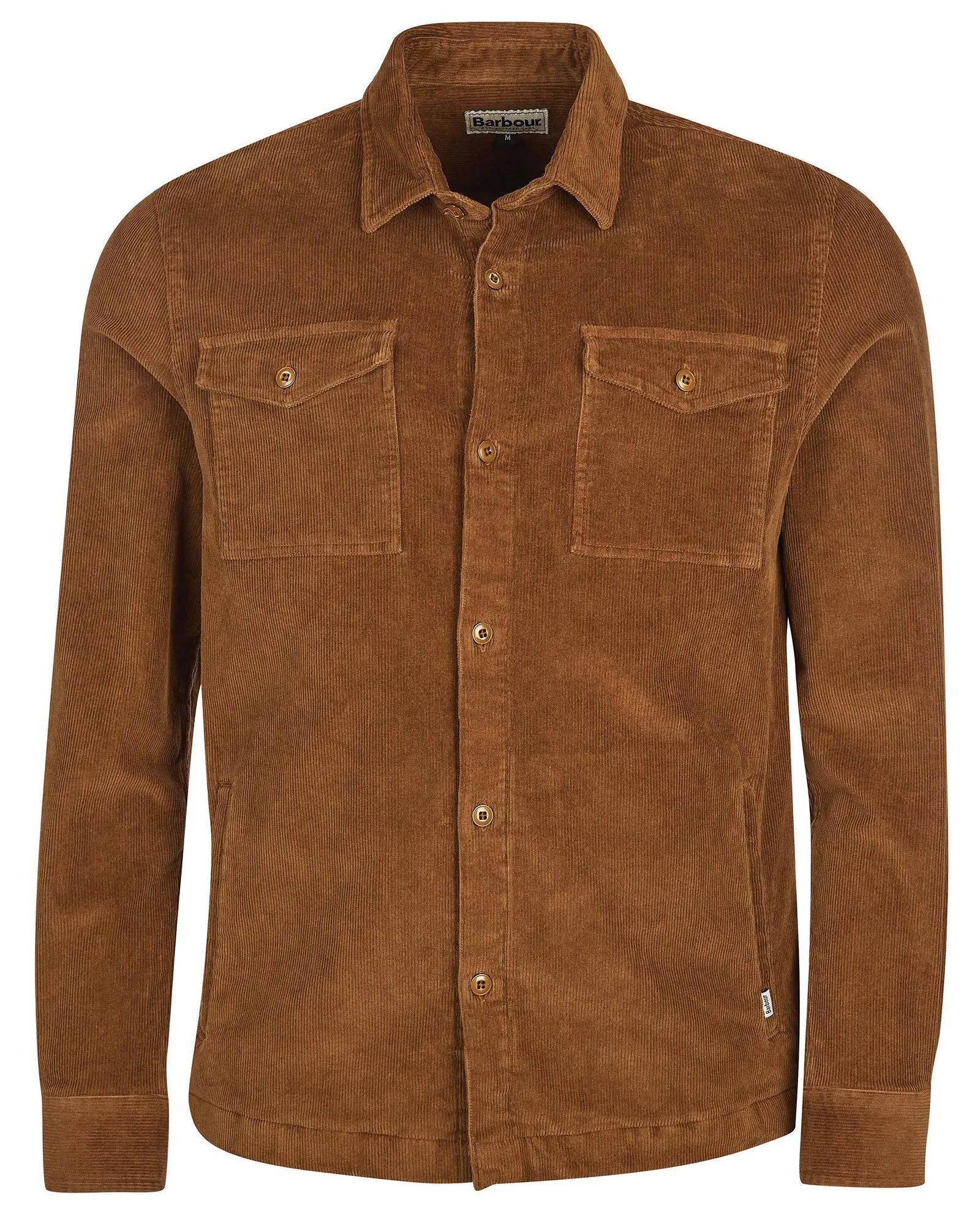 Barbour Stretch Corduroy Over Shirt In Sandstone