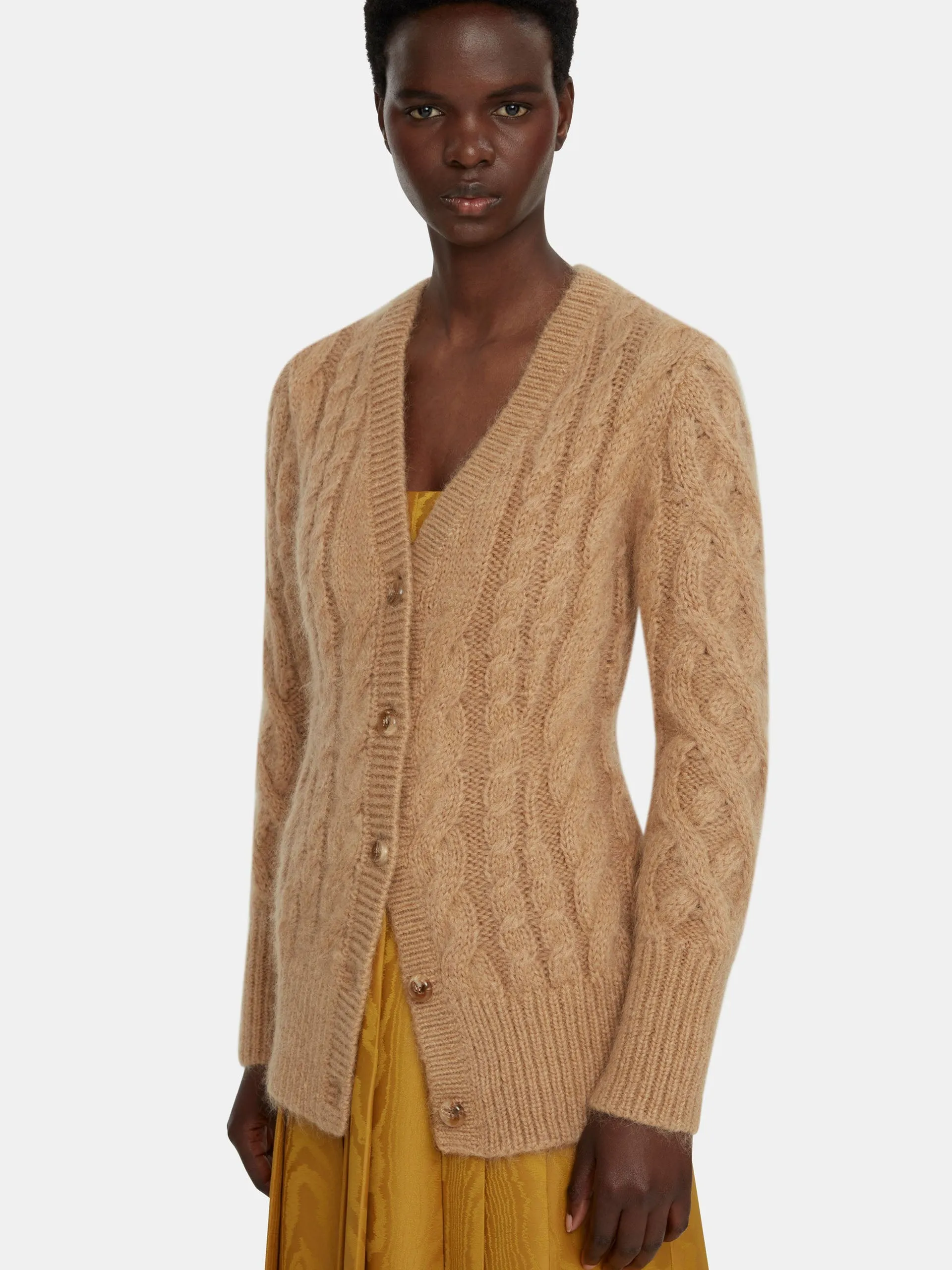 Beige mohair Ross cardigan