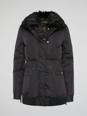 Black Fur Collar Parka