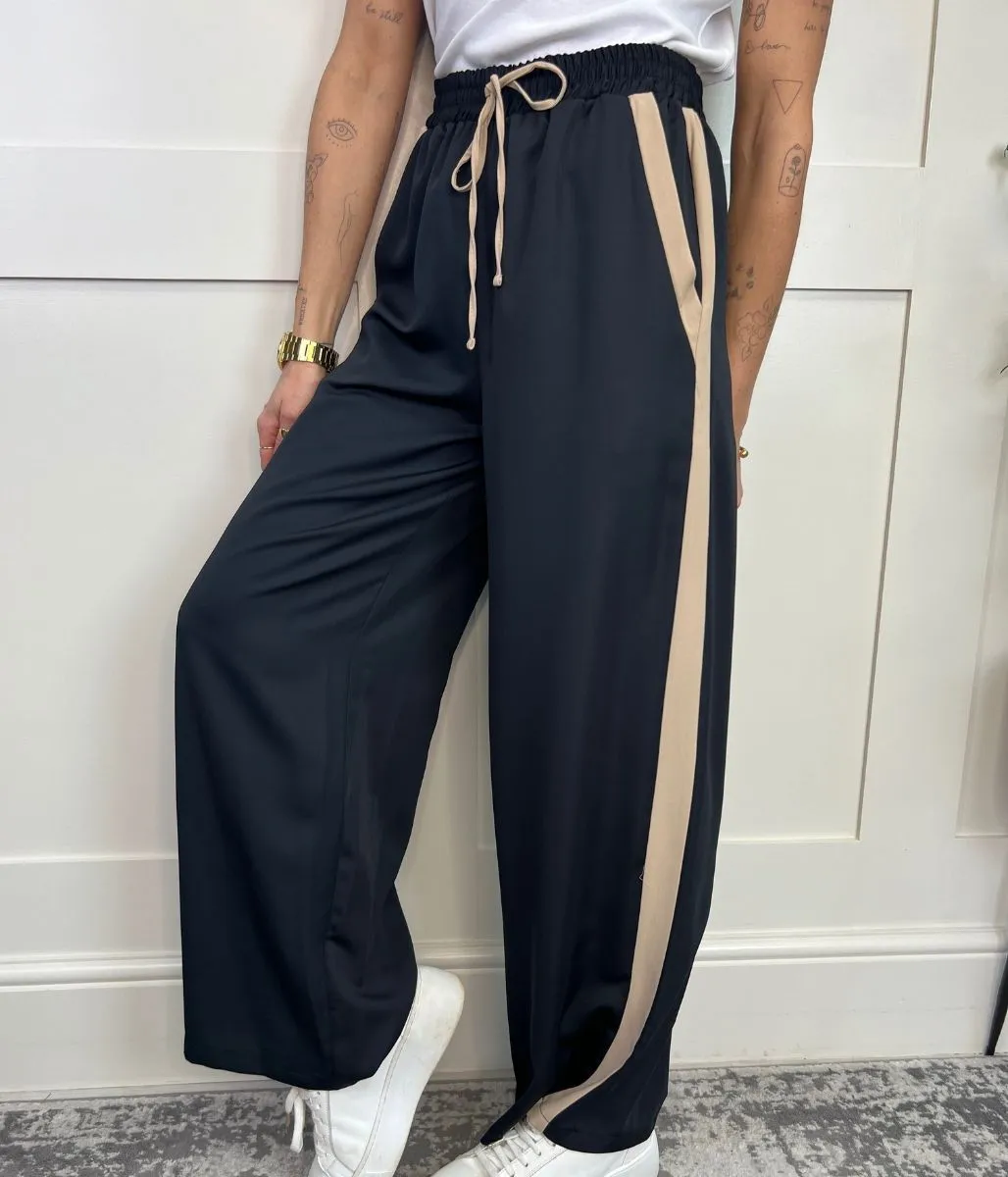 Black Side Stripe Loungewear Trousers