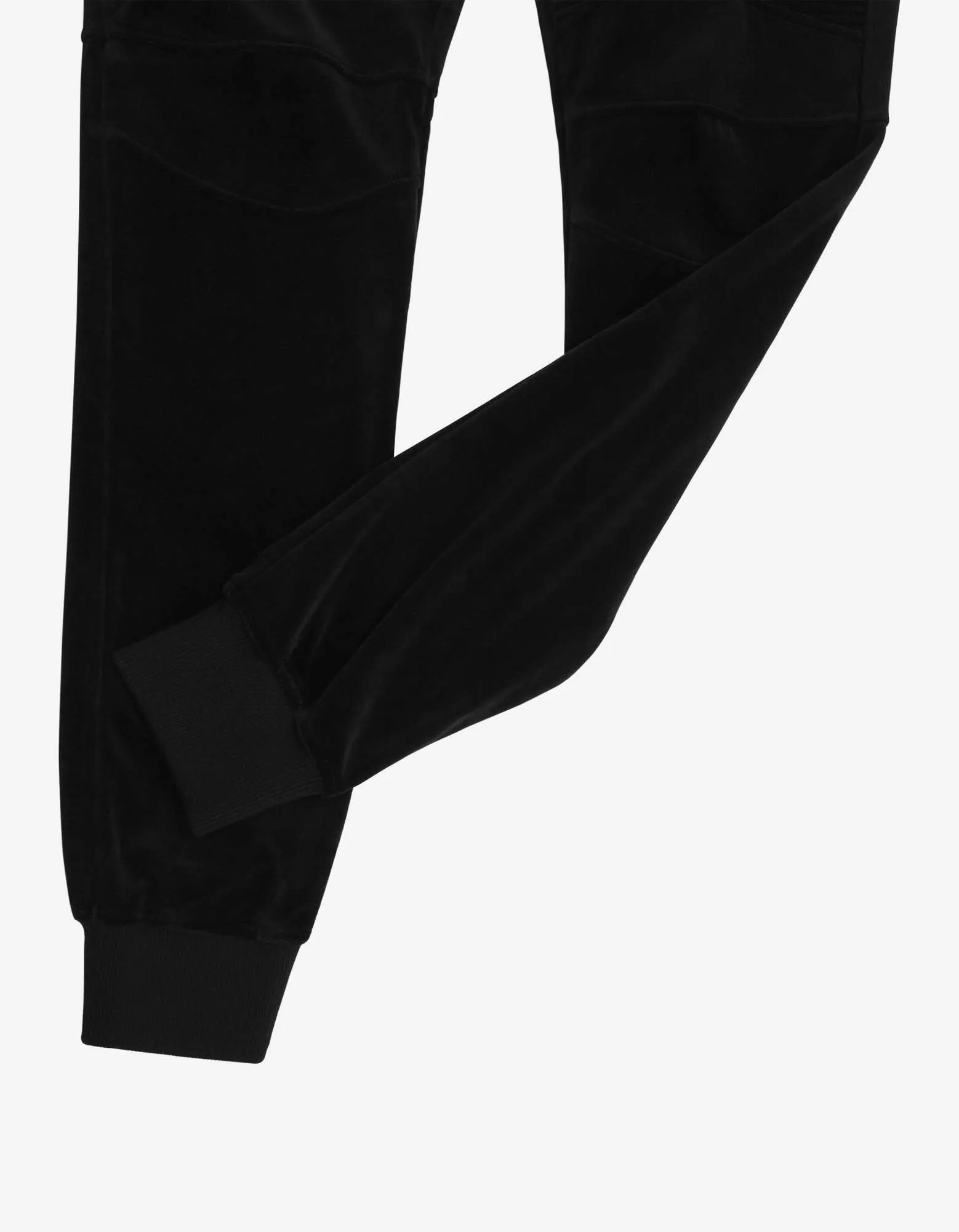 Black Velvet Biker Sweat Pants -