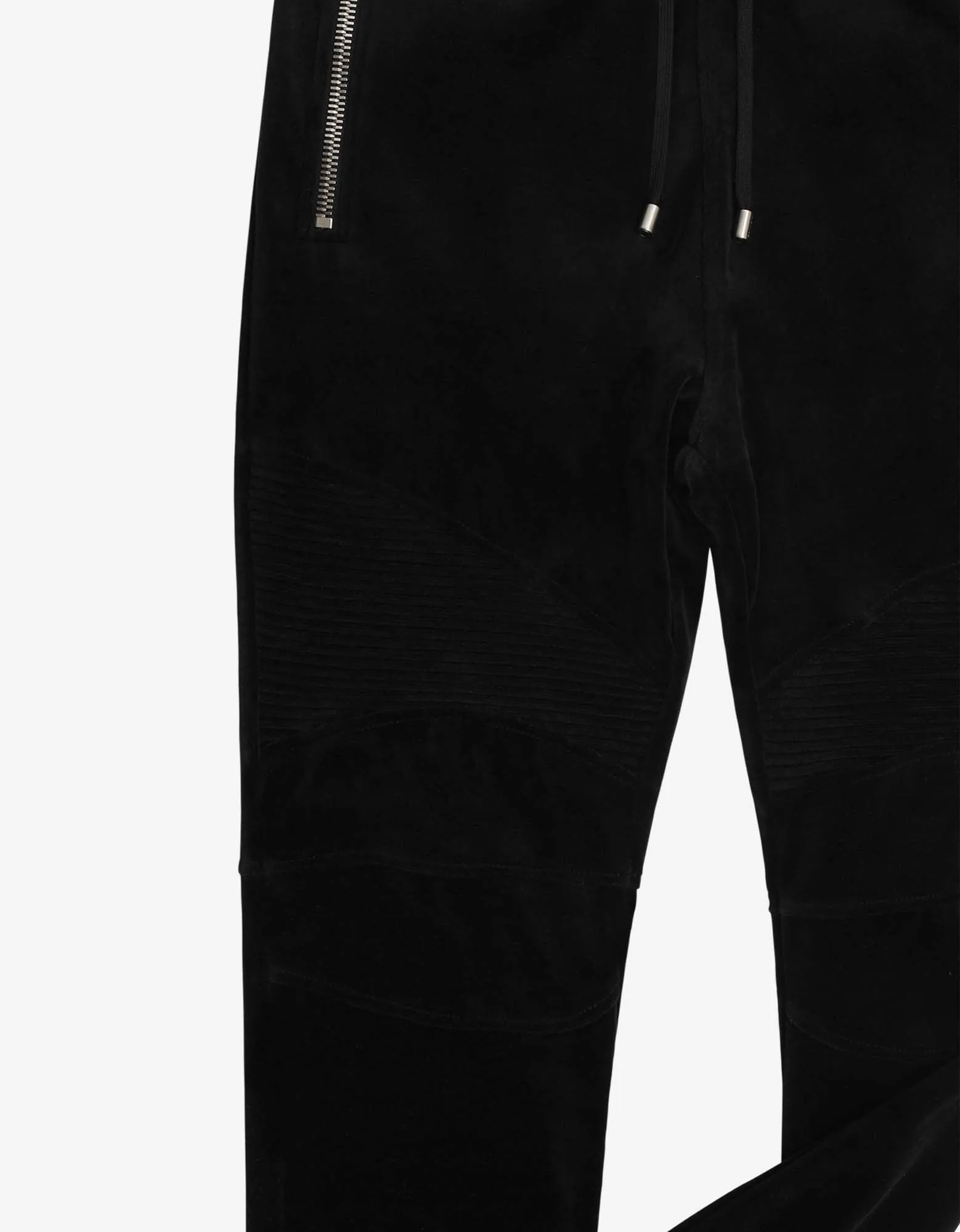 Black Velvet Biker Sweat Pants -