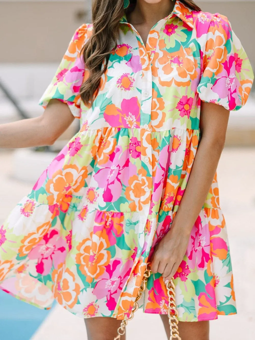 Boho Floral Mini Dress