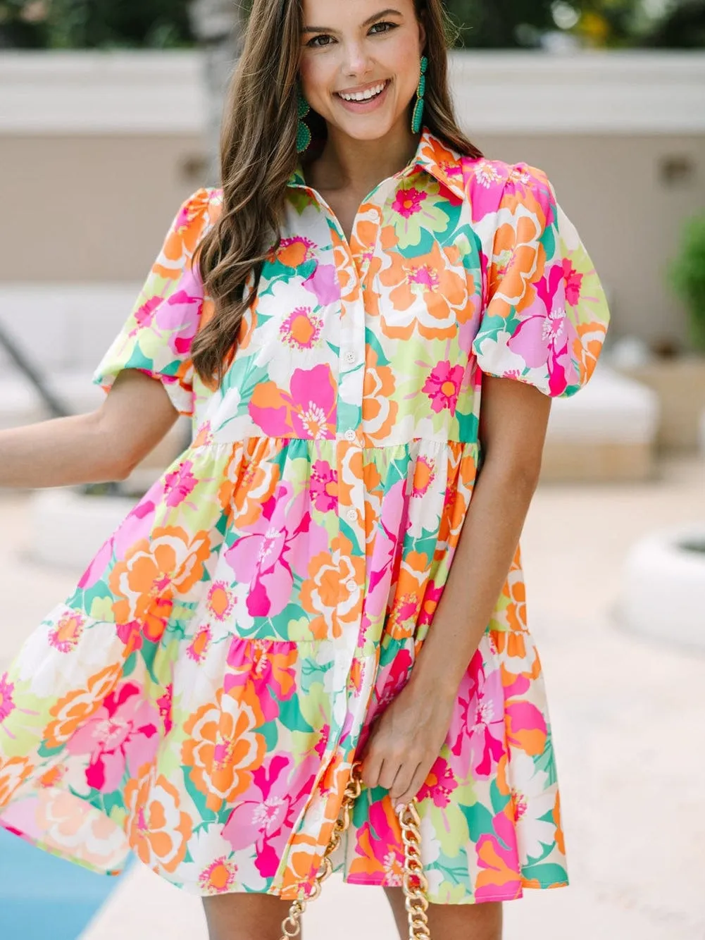 Boho Floral Mini Dress