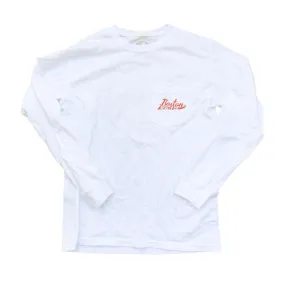 Boston Scally The Regina Pizzeria Long Sleeve Pocket Tee T-Shirt - White