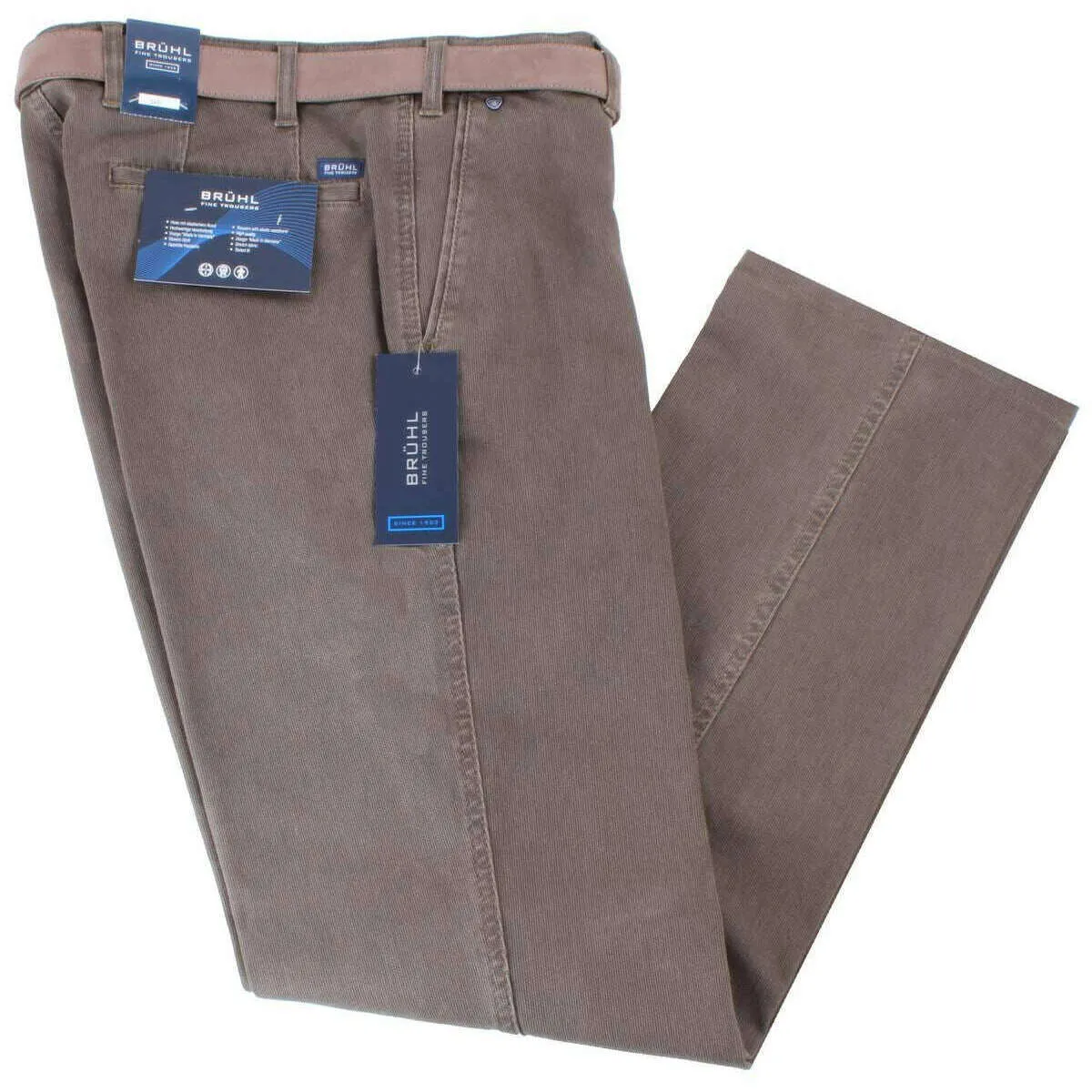 BRUHL Montana Casual Trousers - Mid Brown