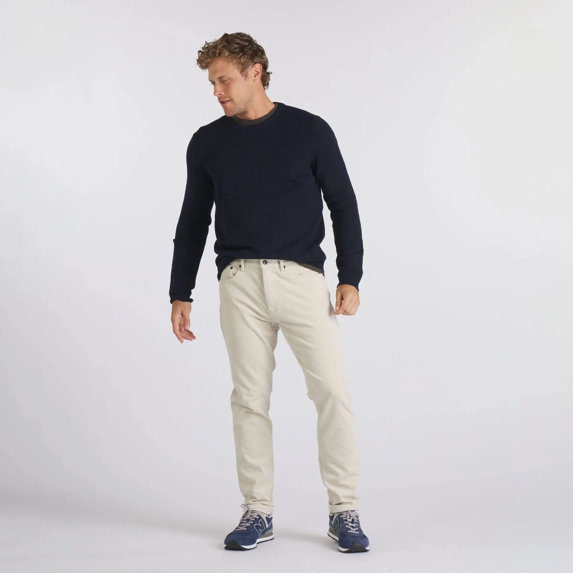 Burlington 5 Pocket Stretch Corduroy - Stone