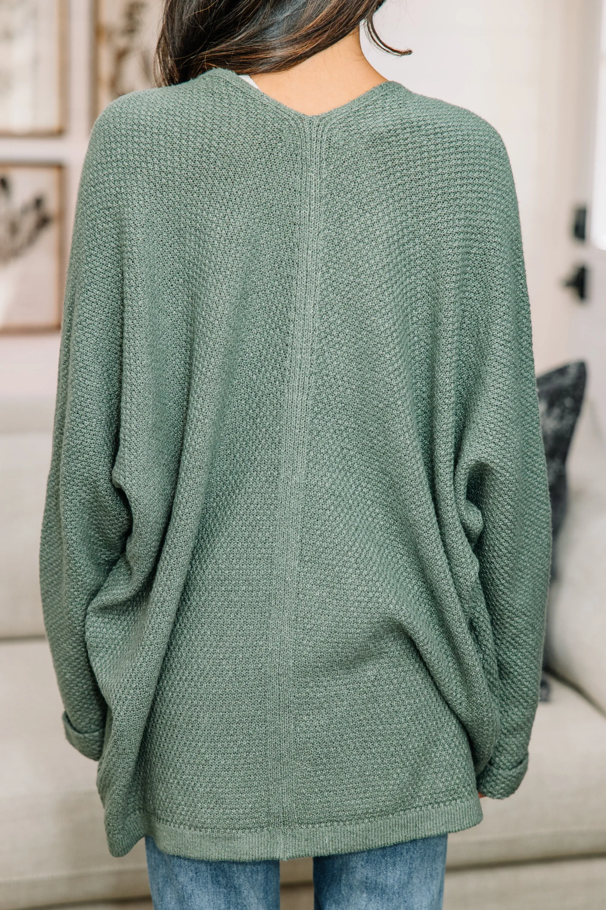 Call On Me Sage Green Cardigan