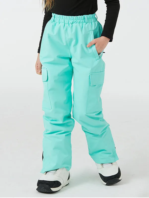 Children Anorak Snow Pants High Waist Sports Trousers