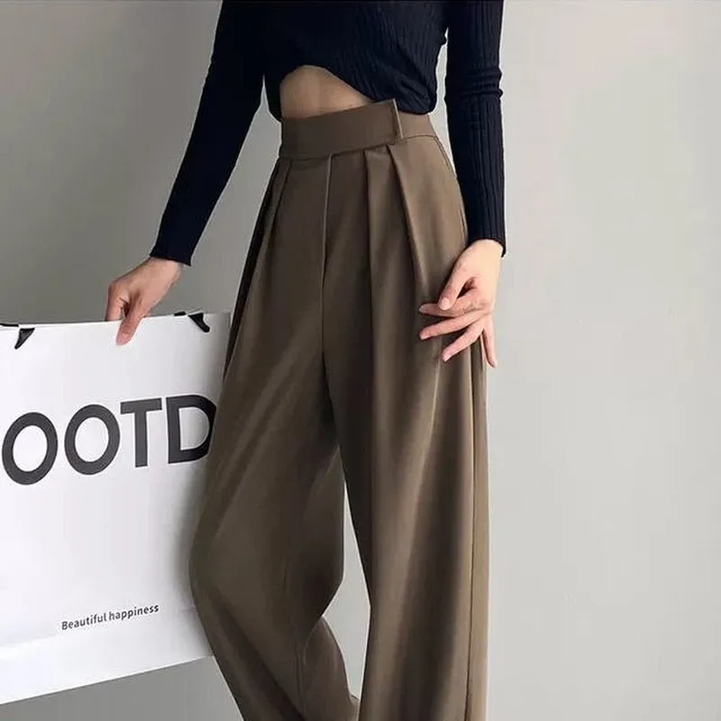 Classic wide leg high waist pants