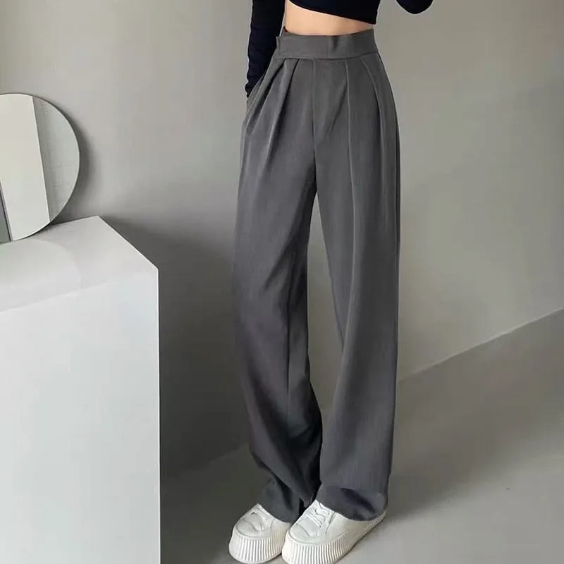 Classic wide leg high waist pants