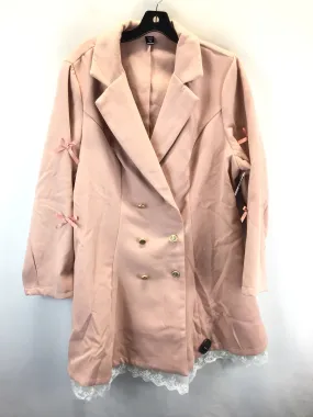 Coat Peacoat By Shein In Pink, Size: 3x