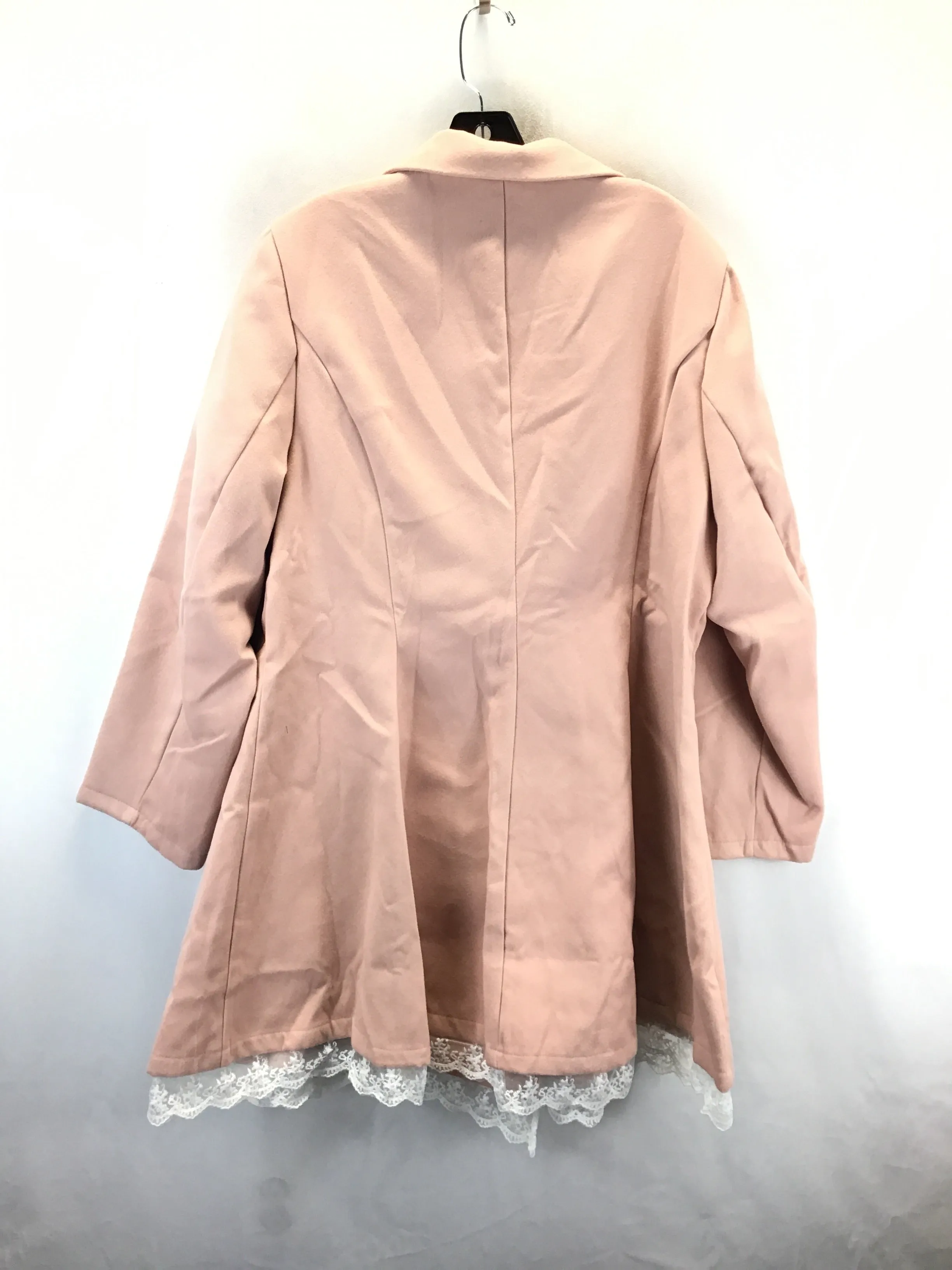 Coat Peacoat By Shein In Pink, Size: 3x