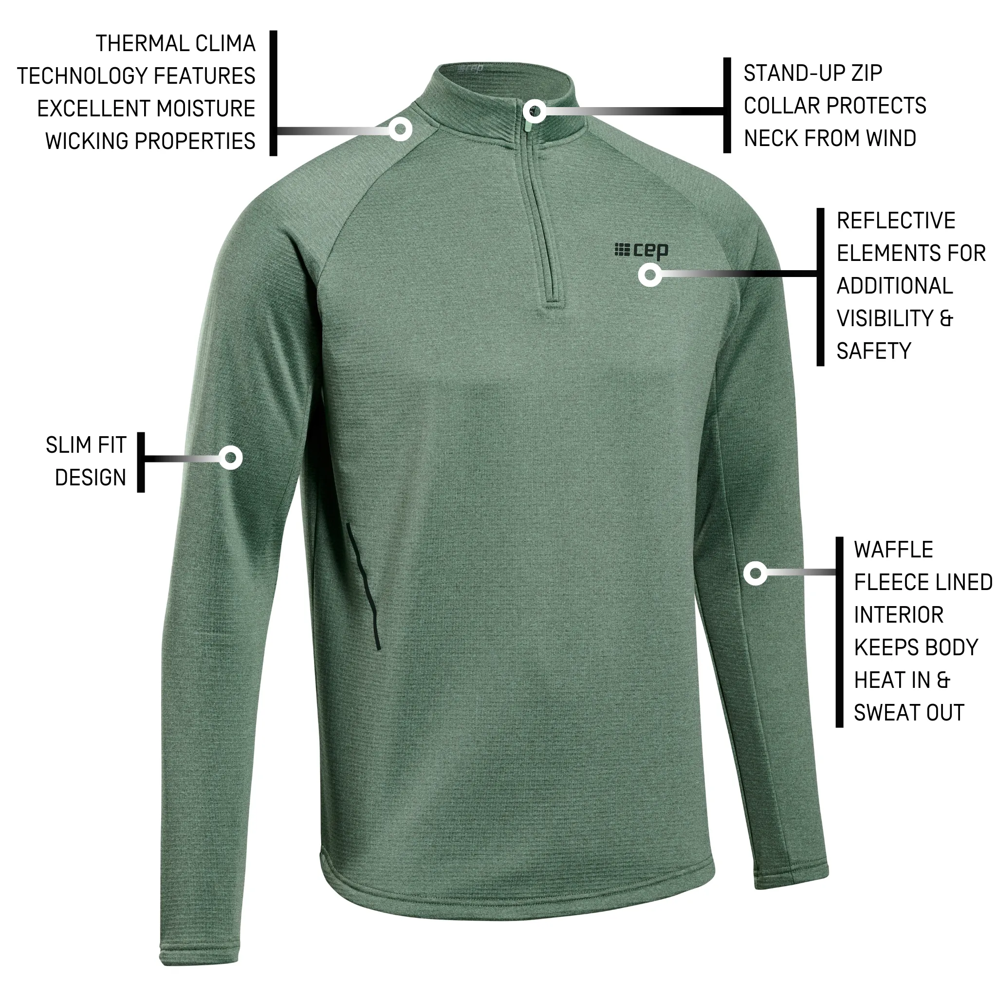 Cold Weather Quarter Zip Pullover, Men