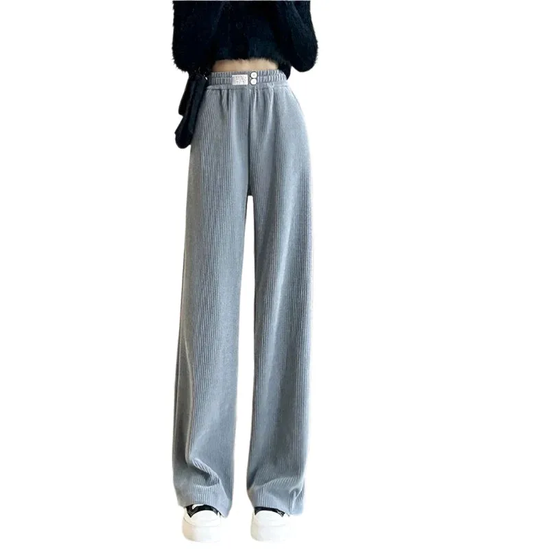 Corduroy Loose Thickened Wide Leg Sweatpants