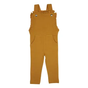 Corduroy Ruffle Romper in Butterscotch