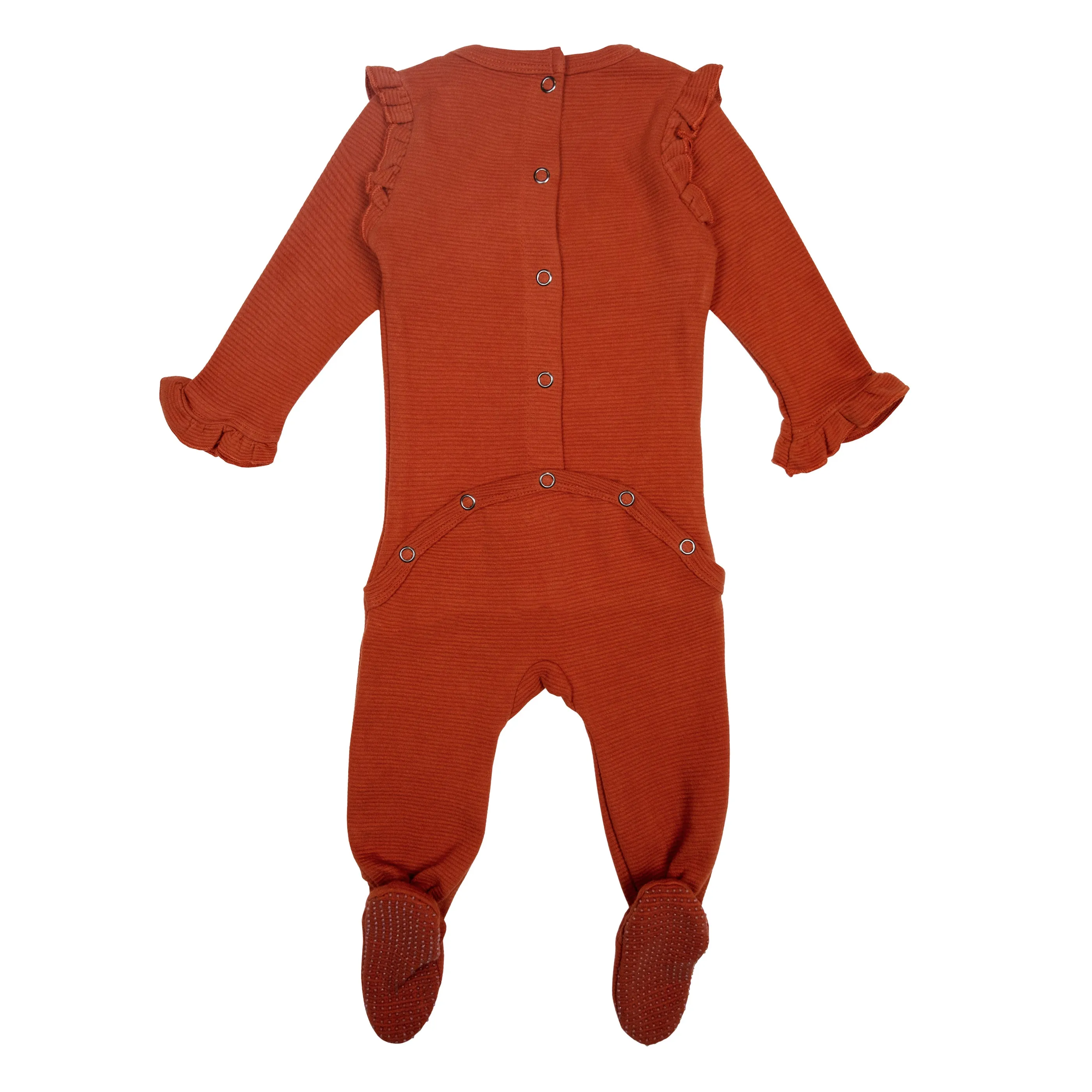 Corduroy Wrap Footie in Paprika