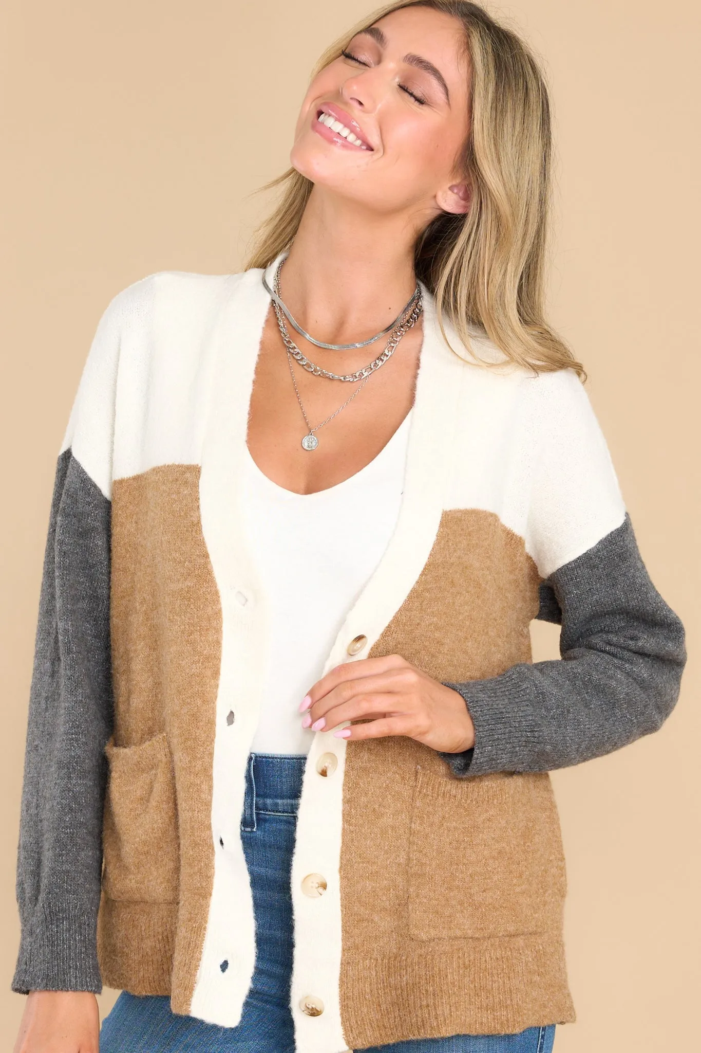 Cozy Coffee Shop Multi Cardigan