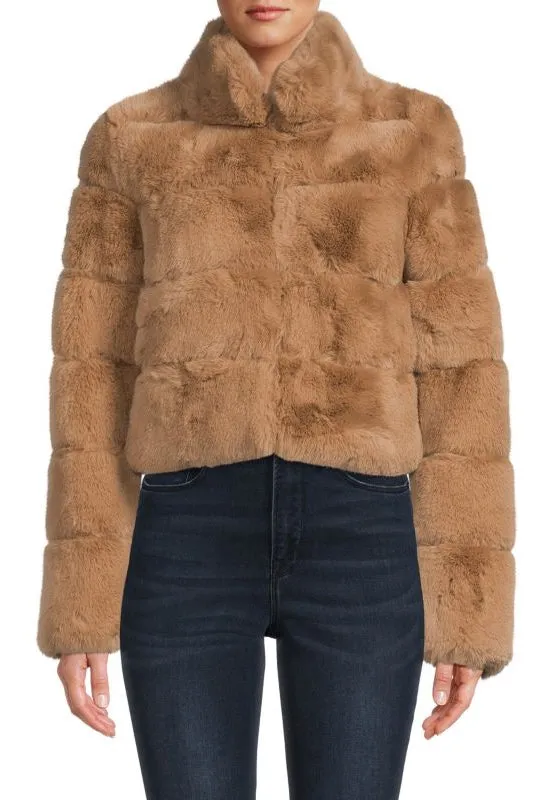 DEVON - Cropped Fur Jacket