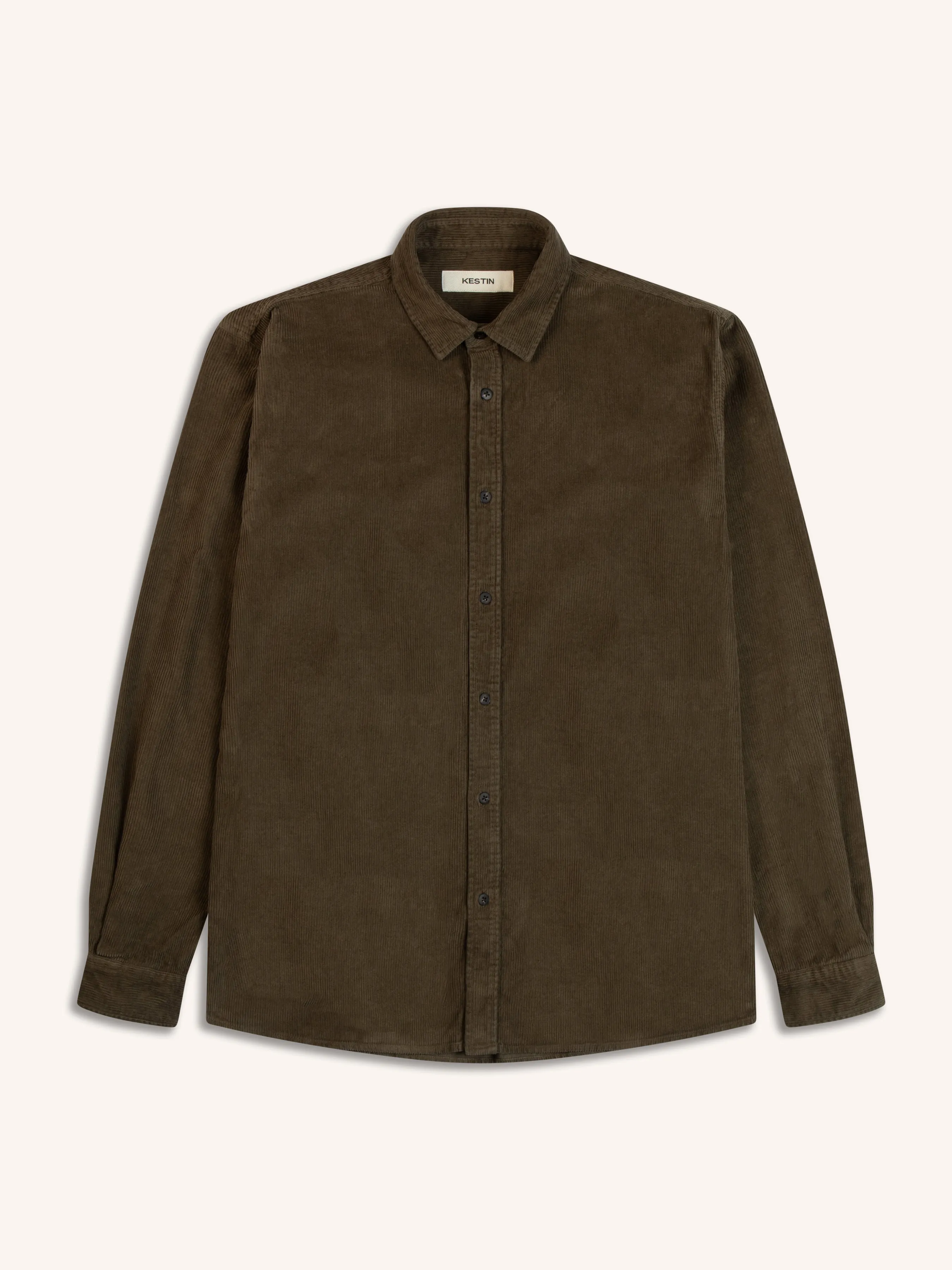 Dirleton Shirt In Dark Olive 12W Cotton Corduroy