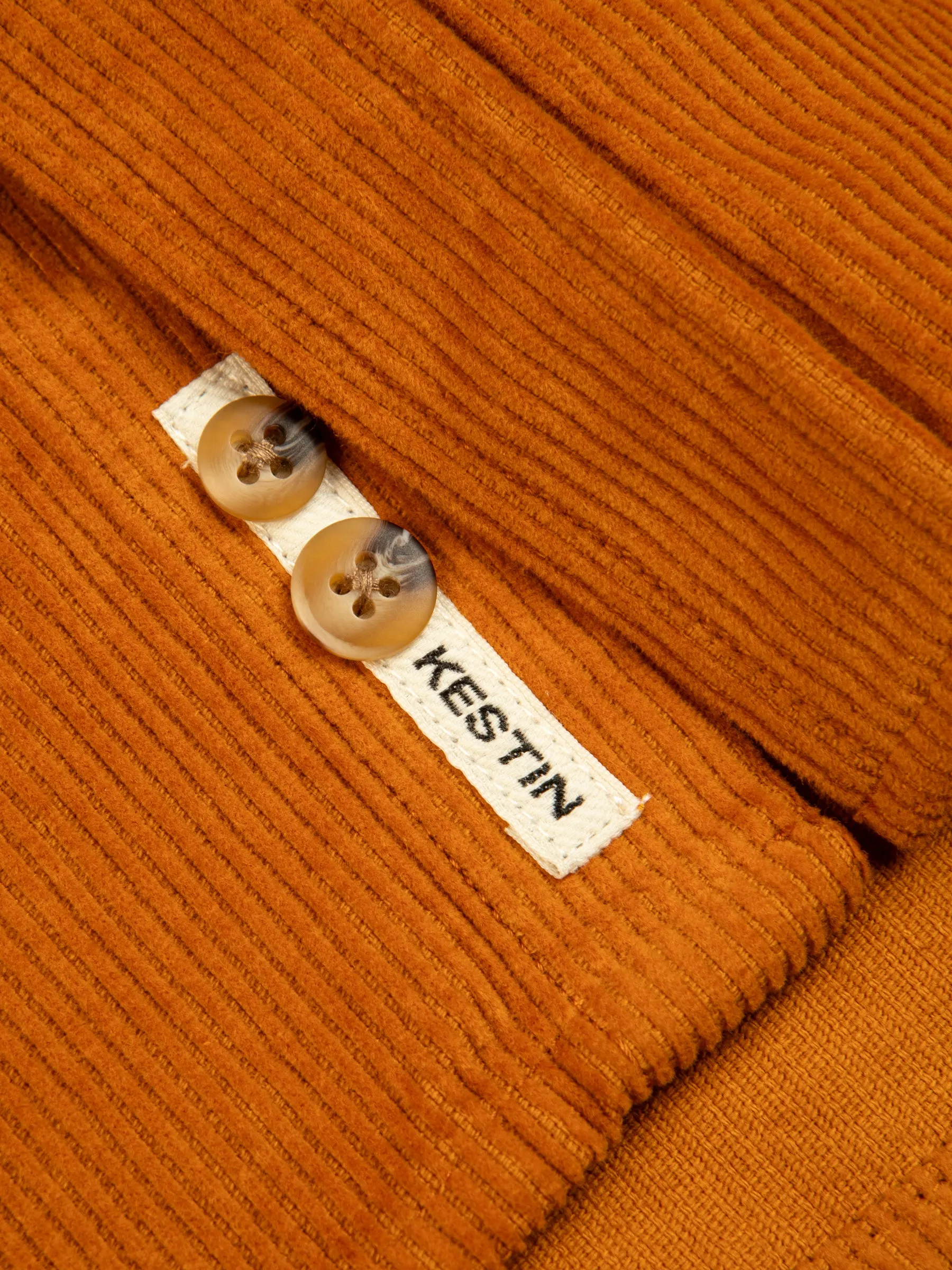 Dirleton Shirt In Saffron 12W Cotton Corduroy