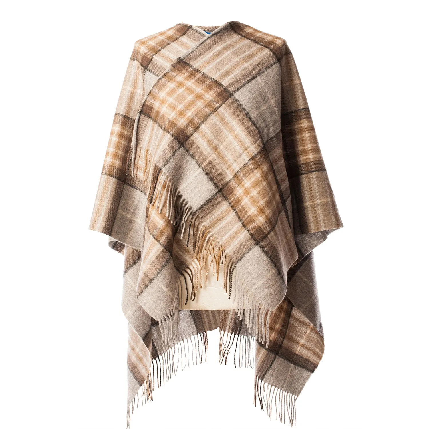 Edinburgh Lambswool Mini Cape  Mackellar Natural