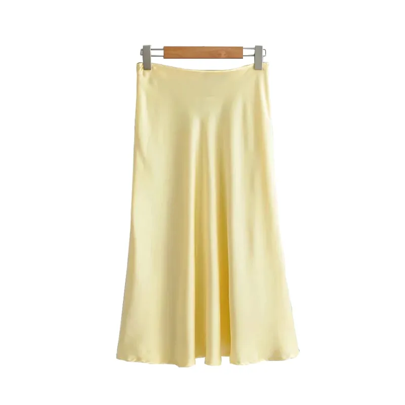 Elegant Pencil Skirt with Satin Finish for Stylish Women