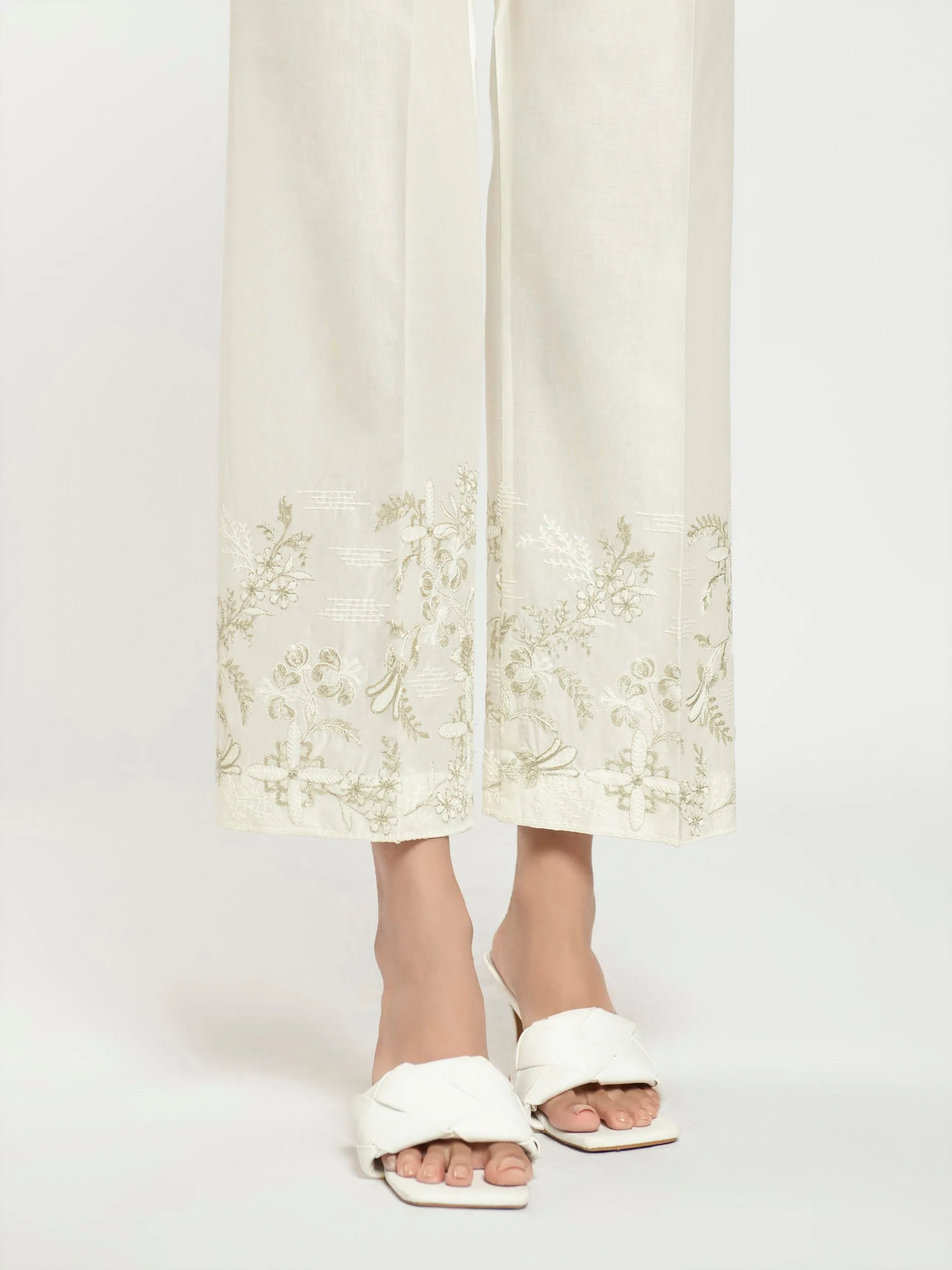 Embroidered Boot Cut Pant